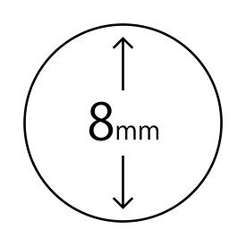 8mm直径 まるの枠 浸透印 シャチハタタイプ ハンコ [752500107]