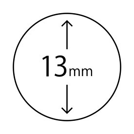 丸の枠スタンプ 直径13mm 浸透印 まる 円 はんこ ハンコ シャチハタタイプ [752500613]