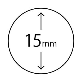 丸の枠スタンプ 直径15mm 浸透印 まる 円 はんこ ハンコ シャチハタタイプ [752500615]