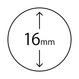 丸の枠スタンプ 直径16mm 浸透印 まる 円 はんこ ハンコ シャチハタタイプ [752500616]