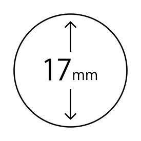 丸の枠スタンプ 直径17mm 浸透印 まる 円 はんこ ハンコ シャチハタタイプ [752500617]