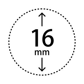 丸のスタンプ 点線枠 直径16mm 浸透印 はんこ まる シャチハタ式 [752501416]