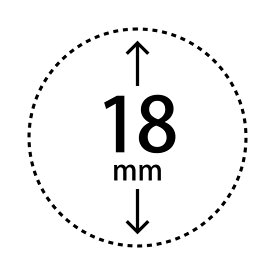 丸のスタンプ 点線枠 直径18mm 浸透印 はんこ まる シャチハタ式 [752501518]