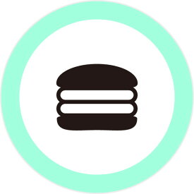ハンバーガー ジャンクフード 6mm アイコン 食事 おいしい 食べ物 小さい はんこ ハンコ イラスト カレンダー 浸透印 シャチハタ式 [7562084]
