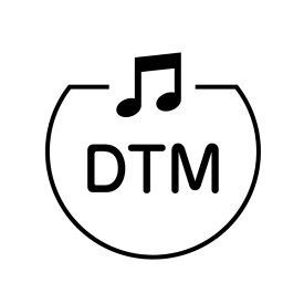 DTM　音符 の アイコン付き カレンダー スタンプ [7570107]