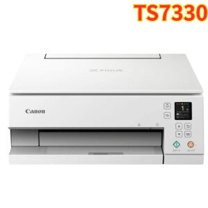 Canon �v�����^�[ A4�C���N�W�F�b�g�����@ PIXUS TS7330 �z���C�g �e�����[�N���� 5�F�E�Ɨ��^�E�Ή��C���NBCI-380/3