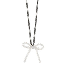 ネックレス beads accessory ニッケルフリー ビーズ リボン サークルチェーン チョーカー | OSEWAYA アクセサリー 金属アレルギー　レディース 女性 大人 プレゼント ギフト 結婚式 誕生日
