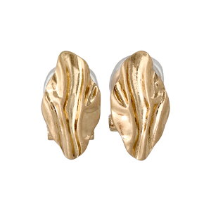 イヤリング ripple ニッケルフリー メタル ドレープ プレート シリコンカバー付き クリップイヤリング | OSEWAYA アクセサリー レディース 女性 大人 プレゼント ギフト 結婚式 誕生日