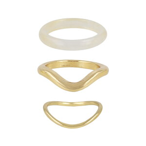 リング ニッケルフリー メタル マーブル V字 3本セット 11号 13号 指輪 | OSEWAYA アクセサリー レディース 女性 大人 プレゼント ギフト 結婚式 誕生日 オシャレ かわいい 可愛い