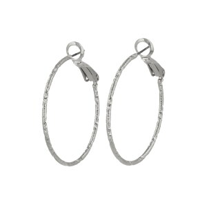 ピアス メタル テクスチャー 30mm チタンポスト フープピアス | OSEWAYA アクセサリー レディース 女性 大人 プレゼント ギフト 結婚式 誕生日 オシャレ かわいい 可愛い シンプル