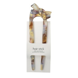 かんざし hair stick マーブル カラー 立体 リボン U字 | OSEWAYA ヘアアクセサリー ヘアアクセ レディース 女性 大人 プレゼント ギフト 結婚式 カジュアル おしゃれ オシャレ かわいい 可愛い