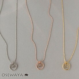 【楽天スーパーSALE 半額】ネックレス ニッケルフリー ストーン サークル プチネックレス | OSEWAYA アクセサリー レディース 女性 大人 プレゼント オシャレ かわいい