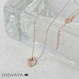 【楽天スーパーSALE 半額】ネックレス ニッケルフリー ロゼシルバー オーバルリング ストーン ショートネックレス| OSEWAYA アクセサリー 金属アレルギー レディース 女性 大人 プレゼント ギフト 結婚式 誕生日 おしゃれ