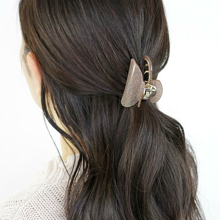 楽天市場 ヘアクリップ ラメ 7cm バンスクリップおしゃれ 大人 上品 エレガント カジュアル オフィス レディース ヘアアレンジ ギフト 簡単 装着 手軽 まとめ髪 結婚式 Osewaya