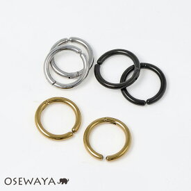 【楽天スーパーSALE 半額】イヤリング ステンレス 直径1.7cm 幅2mm メタル シンプル フープイヤリング | OSEWAYA アクセサリー レディース 女性 大人 プレゼント ギフト 結婚式 誕生日