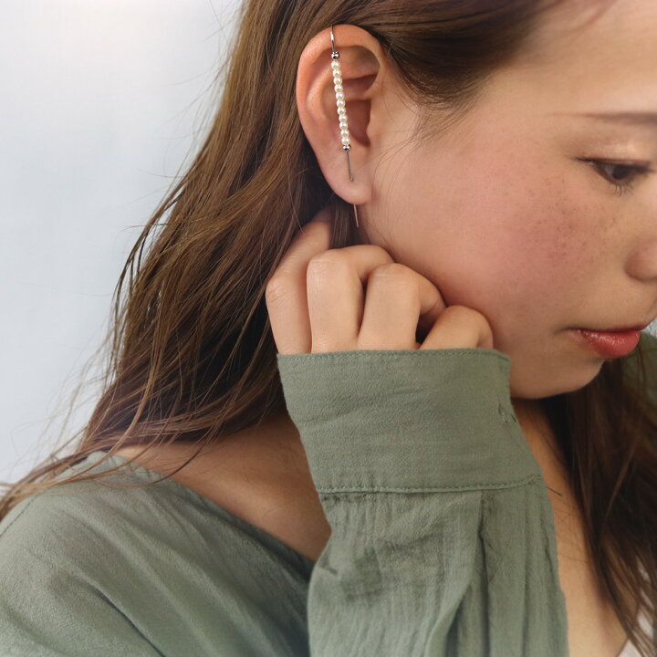 楽天市場 ピアス ニッケルフリー メタル ミニパール イヤーラップピアス 片耳用 アクセサリー レディース 女性 大人 プレゼント ギフト 結婚式 誕生日 おしゃれ オシャレ かわいい 可愛い シンプル 代 30代 40代 50代 Osewaya