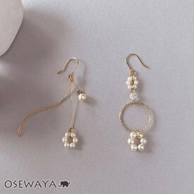 【20％OFFクーポン配布中】ピアス ニッケルフリー ノスタルジックフラワー パール メタル フックピアス | OSEWAYA アクセサリー レディース 女性 大人 プレゼント ギフト 結婚式 誕生日 かわいい