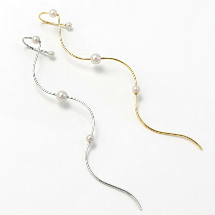楽天市場 50 Offクーポン配布中 送料無料 ピアス ニッケルフリー ウェーブ メタル スリー パール イヤーラップピアス 片耳用 アクセサリー レディース 女性 大人 プレゼント ギフト 結婚式 誕生日 おしゃれ オシャレ かわいい 可愛い シンプル 代 30代 40