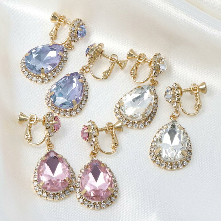楽天市場 イヤリング ニッケルフリー サークル ドロップ ビジュー ネジバネ式イヤリング アクセサリー レディース 女性 大人 プレゼント ギフト 結婚式 誕生日 おしゃれ オシャレ かわいい 可愛い シンプル 代 30代 40代 50代 Osewaya
