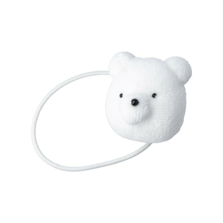 市場 シュシュ 子供 ヘアゴム 髪飾り ふわふわ ヘアアクセサリー 熊 くま 秋冬 クマ ぬいぐるみ