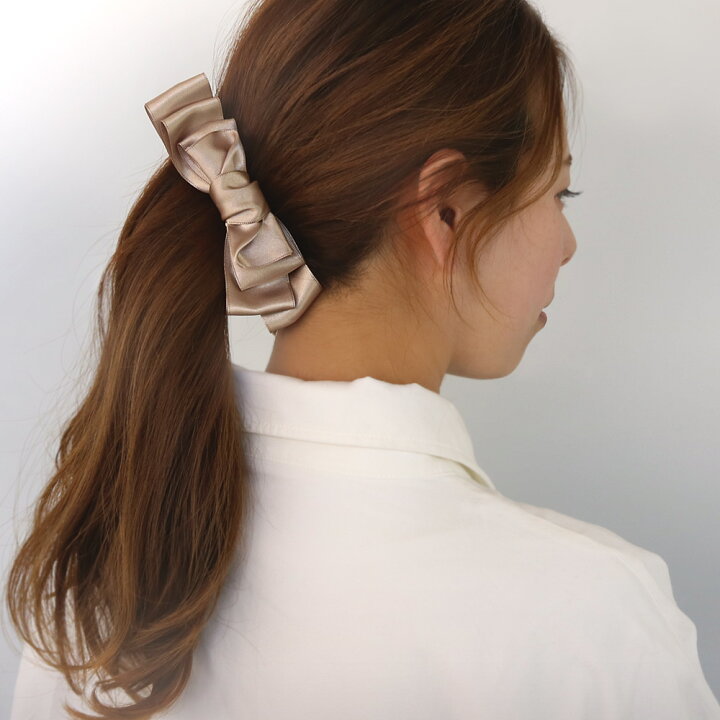 楽天市場 バナナクリップ ヘアクリップ サテン リボン ヘアアクセサリー ヘアアクセ レディース 女性 大人 プレゼント ギフト 結婚式 カジュアル おしゃれ オシャレ かわいい 可愛い シンプル 代 30代 40代 50代 Osewaya