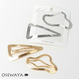 ヘアピン メタル トライアングル ウェーブ 変形オーバル スリーピン 2本 セットピン | OSEWAYA ヘアアクセサリー ヘアアクセ レディース 女性