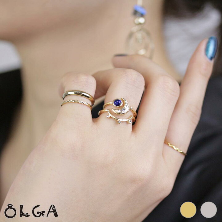 楽天市場 送料無料 Olga リング ニッケルフリー 小宇宙の寄り添うセットリング 11号 2個セット 指輪 アクセサリー レディース 女性 大人 プレゼント ギフト 結婚式 誕生日 おしゃれ オシャレ かわいい 可愛い シンプル 代 30代 40代 50代 Osewaya