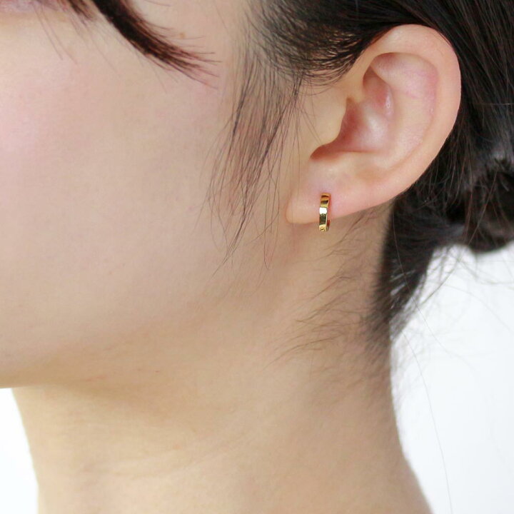 楽天市場】ピアス ニッケルフリー 角 直径9mm 幅2mm シンプル メタル 