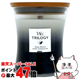 【楽天イーグルス感謝祭】ウッドウィック トリロジージャーM ウォームウッズ アロマキャンドル 芳香 フレグランス【SBT】 (6060909)