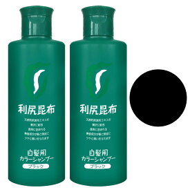 【楽天スーパーSALE】【2本セット】無添加 利尻カラーシャンプー200mlブラック×2本【sastty/サスティ/ヘアカラー/白髪染め/白髪/無添加/染毛料/利尻昆布エキス配合】【宅配便送料無料】 (6015332)