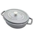 【クーポン配布中】ストウブ Staub ピコ・ココット オーバル 27cm 40500-276 グレー 日本語説明書付き【ホーロー鍋/調理器具】【シリアルNo付国内正規品/国内生涯保証書付】【宅配便送料無料】 【あす楽対応_関東】即納(6043590)