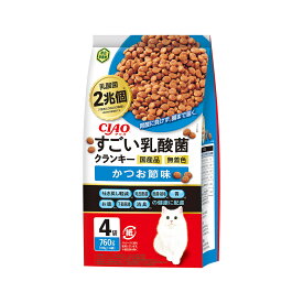 【クーポン配布中】いなばペットフード CIAO すごい乳酸菌クランキー かつお節味 760g(190g×4袋)【happiest】【SBT】(6051456)