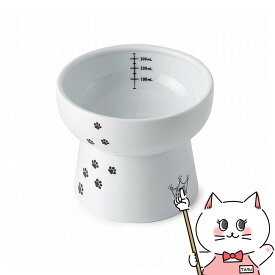 猫壱 ハッピーダイニング 脚付ウォーターボウル ハイタイプ シリコン付き 猫柄【happiest】【SBT】 (6030612)