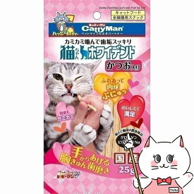 【クーポン配布中】ドギーマンハヤシ 猫ちゃんホワイデント かつお入り 25g【happiest】【SBT】 (6035799)