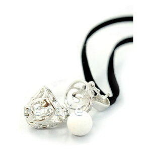 【最大400円OFFクーポン】アロマペンダント(シルバー)【かごペンダント調アロマネックレス】 【メール便対応商品】(6018952)