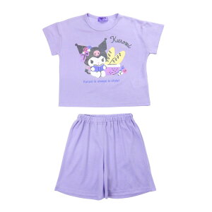 �T�����I �N���~ �~���p�W���} �㉺�Z�b�g�A�b�v �L�b�Y ���̎q �t�� 130 140 150 160 632KU0192 �p�[�v�� Sanrio My Melody KUROMI �}�C�����f�B ����p�W���} �L�����N�^�[ ���� ���Y�{�� ���[���E�G�A ��