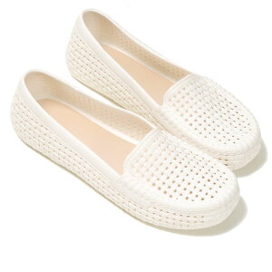 レディース メッシュモカシンシューズ S M L 23.5 24 24.5 ローファー ラバー サンダル パンプス スリッポン 女性 婦人 ローヒール フラット ぺたんこ 網目 編み込み 低反発インソール 軽量 ブラ