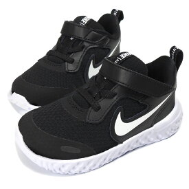 箱アウトレット NIKE REVOLUTION 5(TDV) ベビー・キッズ用シューズ 12 13 14 15 16 ナイキ レボリューション5 スニーカー BQ5673 003 ベビー トドラー 子ども 子供 男児 男の子 幼児 運動靴 ベルクロ マジックテープ 面ファスナー ゴム紐 靴 くつ 黒 ブラック