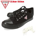 GUESS DECODE ローカット スニーカー シューズ 22 23 24 25 26 27 28 ゲス デコード SK1K5W10K 女性 婦人 男性 紳士 メンズ レディース ユニセックス コート系 キャンバス 靴 運動靴 紐 ひも レースアップ シューレース付き ワンポイント 黒 ブラック sh1323
