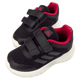 adidas TENSAUR RUN CF I ベビー・キッズ用ローカットスニーカーシューズ 11 12 13 14 15 16 アディダス テンソーランCF I GZ5857 子ども 子供 幼児 ベビー トドラー ベルクロ 面ファスナー 運動靴 黒 ブラック CBLACK/GRESIX/VIVRED 箱アウトレット 送料無料