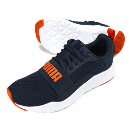 PUMA Wired Jr キッズ・ジュニア用スニーカーシューズ 22 22.5 23 23.5 24 24.5 25 プーマ ワイヤードジュニア 366901 13 ローカット ゴム ベルト 紐 ひも 子供 子ども 靴 くつ 男女兼用 運動靴 スポーツ 紺 ネイビー オレンジ peacoat-firecracker 箱アウトレット