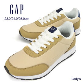 GAP ローカットスニーカーシューズ レディース ベージュ 茶 23 24 25 GPU12203 ギャップ ウィメンズ 女性 婦人 靴 くつ レースアップ 紐 ひも トレーニング ジョギング ランニング ジム 軽量 運動 スポーツ BEIGE 箱アウトレット 送料無料