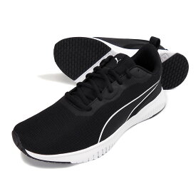 PUMA FLYER FLEX ローカットスニーカーシューズ メンズ ブラック 25.5 27 27.5 プーマ フライヤー フレックス 195201 01 男性 紳士 靴 ランニングシューズ くつ レースアップ 紐 ひも 黒 Puma black-Puma white 箱アウトレット