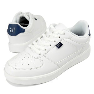 GAP ローカット スニーカー シューズ メンズ レディース ホワイト 白 23 24 25 26 27 28 GPU12402 ギャップ 男性 紳士 女性 婦人 レースアップ 紐 ひも WHITE 【箱アウトレット】