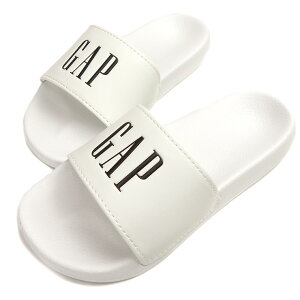GAP サンダル 19 20 21 ギャップ GPK12325 キッズ ジュニア 男女兼用 ユニセックス スポーツサンダル シャワーサンダル ビーチサンダル ビーサン 前あき 夏 シンプル ロゴ 合成皮革 合皮 白 ホワイ