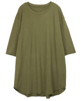楽天市場】七分袖 tシャツ レディース（カラーカーキグリーン 