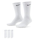 NIKE EVERYDAY CUSHIONED TRAINING SOCKS 21〜23 23〜25 25〜27 27〜29 S M L XL ナイキ エブリデイ クッションド トレーニング クルー ソックス SX7664 100 靴下 3足セット 3足組 くつ下 スニーカーソックス ワンポイント 白 ホワイト/ブラック 1907