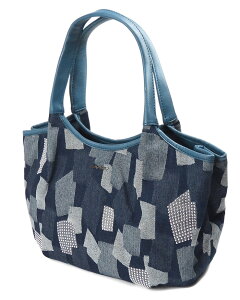 SAVOY �V�����_�[�o�b�O Blue 35SM16810101 �T�{�C �I�[���V�[�Y�� totebag ��� �g�[�g�o�b�O ���|�� ���f�B�[�X ���� �w�l �� ���΂� �f�j�� �p�b�`���[�N �X�^�b�Y �t�@�X�i�[�t�� �X�i�b�v�{�^