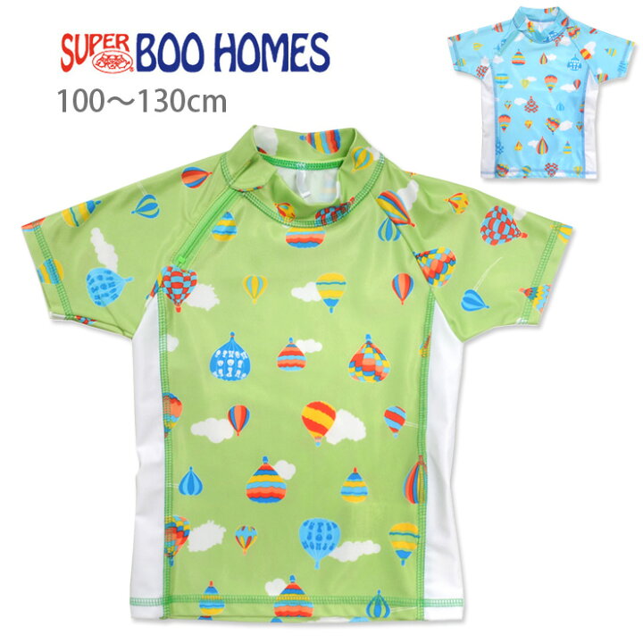 楽天市場】SUPER BOO HOMES キッズ・ジュニア 半袖 ラッシュガード 