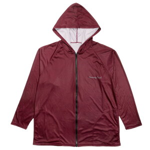 TURNING POINT メンズ フード付き 長袖 ラッシュガード 3L 4L ターニングポイント 男性 1912 ジップアップ 前開き パーカー ファスナー ジッパー 帽子 紫外線 日焼け防止 UV ブラック レッド 大きい